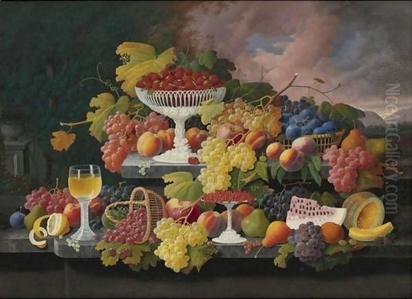 Still Life With Fruit In A Landscape - view 1