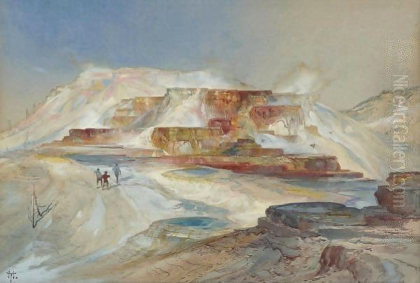 Hot Springs Of Gardiner's River, Yellowstone - view 1