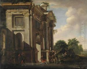 Capriccio Architettonico Arco Trionfale E Soldati