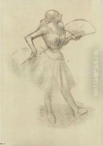 Danseuse A L'eventail 3 by Edgar Degas