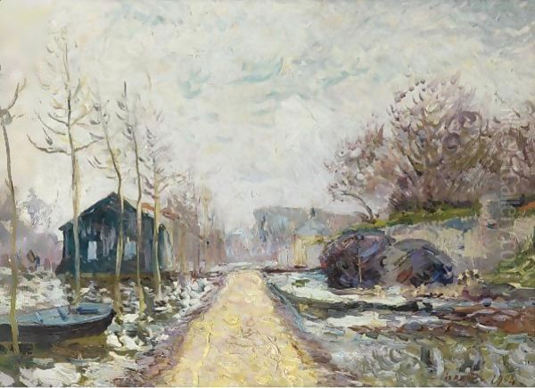 Inondation En Hiver, Basse Goulaine (Loire Inferieure, Pres De Nantes) - view 1