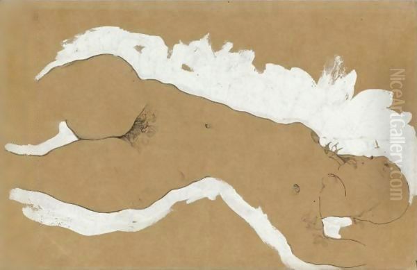 Female Nude With White Border - view 1