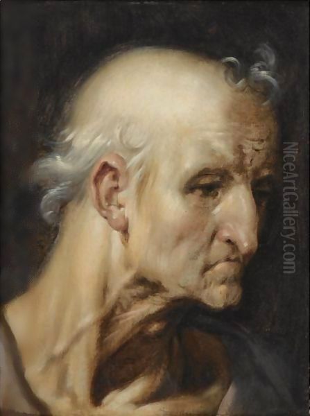Study Of The Head Of An Old Man - view 1