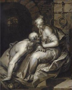 Roman Charity 2 by Abraham Bloemaert