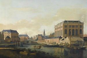 Amsterdam A View Of The Portuguese And The Grote Synagogue