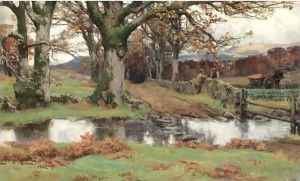 Discussing The Harvest by David Farquharson