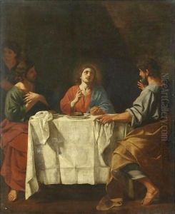 The Supper At Emmaus by Giacinto Gimignani