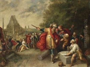 The Construction Of The Tower Of Babel by Frans II Francken