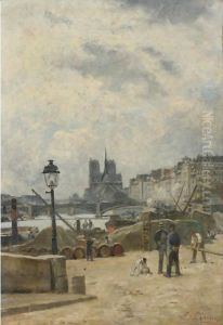 The Seine At Pont Sully And Le Quai Henri Iv The Seine At Pont Sully And Le Quai Henri Iv