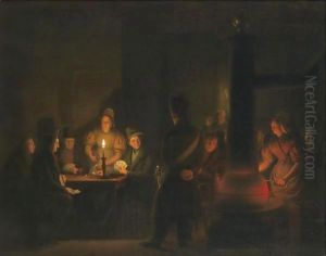 The Card Game Interrupted by Petrus van Schendel