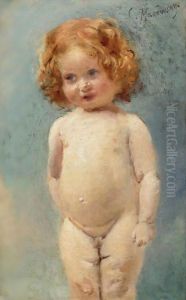 Nude Boy by Konstantin Egorovich Egorovich Makovsky
