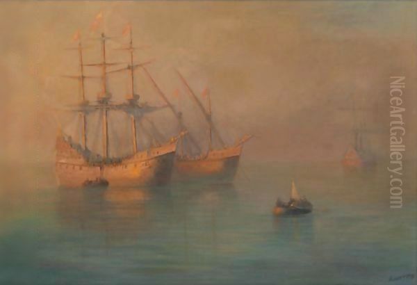 The Arrival Of Columbus' Flotilla, 1880 - view 1