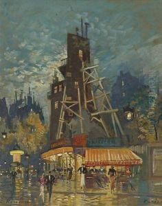 Parisian Boulevard by Konstantin Alexeievitch Korovin