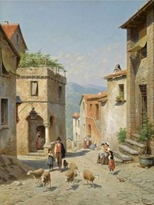 Figures In The Streets Of Frosinone, Italy Figures In The Streets Of Frosinone, Italy