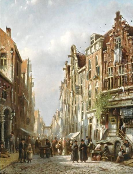 A Crowded Street In A Jewish Quarter - view 1