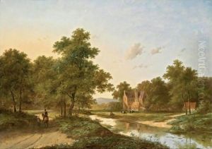 Conversing Figures On A Country Road