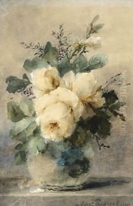 A Still Life With Peonies In A Vase 2 by Margaretha Roosenboom