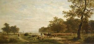 'Morning On The Common, Bavaria' by Adolf Heinrich Lier