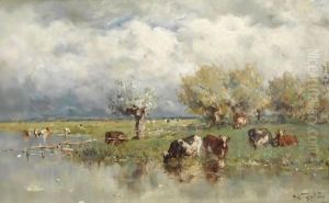 Cows In A Polder Landscape 2