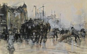 A View Of The Gevers Deynootplein, Scheveningen by Floris Arntzenius