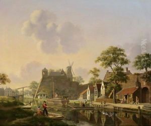 A Town At A Canal