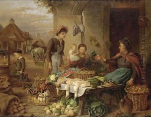 A Market Stall by Henry Charles Bryant