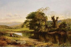 A Quiet Pool On The Bettws-Y-Coed by Benjamin Williams Leader