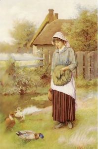 Feeding The Ducks by Charles Edward Wilson