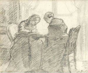Les Brodeuses by Ignace Henri Jean Fantin-Latour