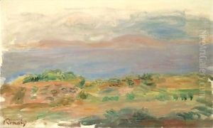 Falaise Verte Et Mer by Pierre Auguste Renoir