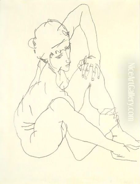 Seated Female Nude - view 1