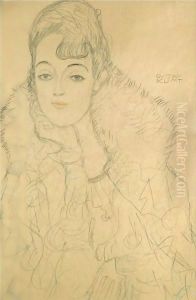 Portrait Of A Lady, Frontal View by Gustav Klimt