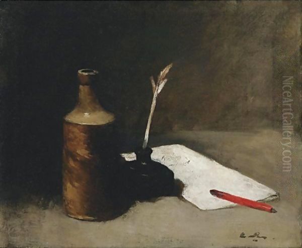 Still Life With Bottle, Inkpot And Letter - view 1
