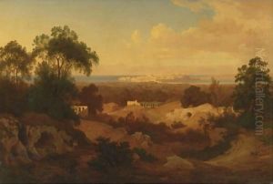 Sunset At Syracuse by Prosper-Georges-Antoine Marilhat