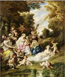 La Fete Des Amours by Narcisse-Virgile D Az De La Pena