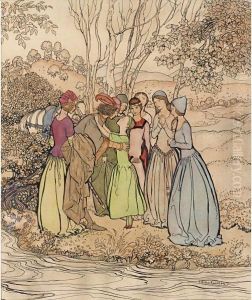 British Ballads Knight And Ladies by Arthur Rackham