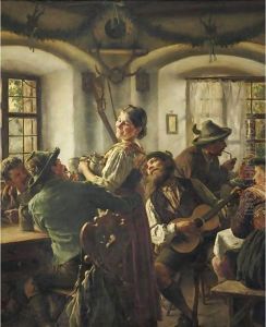 Inside A Bavarian Tavern by Emil Rau