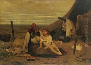 A Gypsy Family by Anton Kozakiewicz