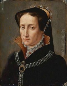 Portrait Of Mary I Of England by Mor, Sir Anthonis (Antonio Moro)