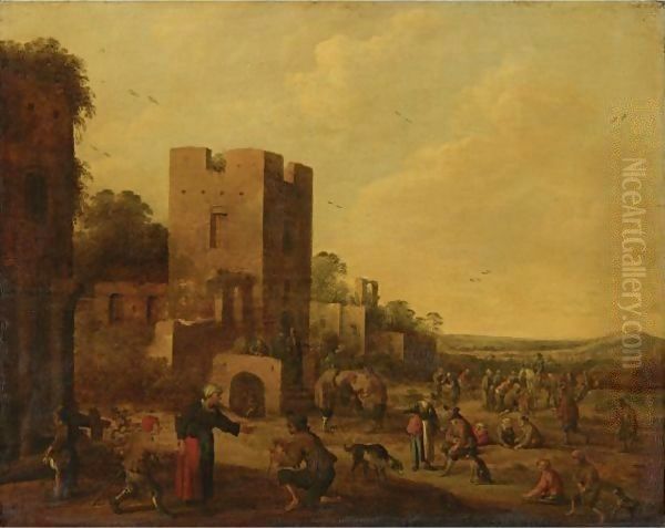 Landscape With Peasants Gathered Before Ruins - view 1