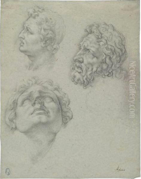 Studies Of Heads After The Laocoon - view 1