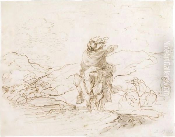 Travellers In A Landscape - view 1
