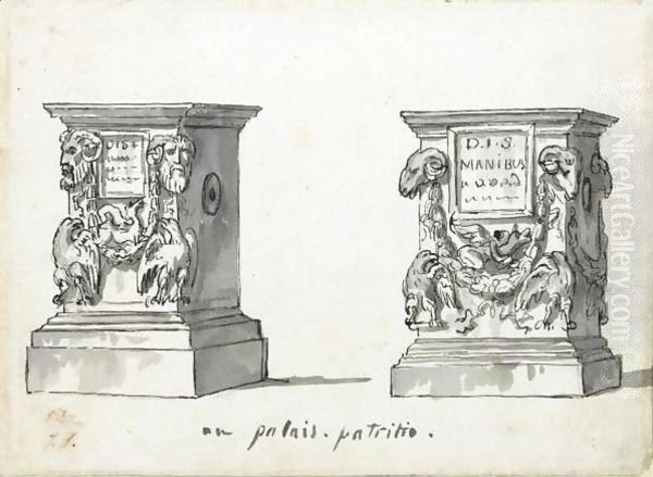 Two Roman Altars With The Epitaphs D.I.S Manibus - view 1