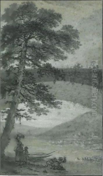 A Classical Landscape With Washerwomen - view 1