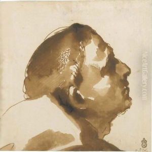 The Head Of A Man In Profile, Looking Up The Head Of A Man In Profile, Looking Up
