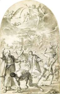 The Stoning Of St. Stephen by Aureliano Milani