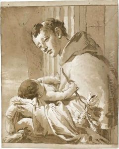 St. Anthony Of Padua And The Christ Child by Giovanni Battista Tiepolo