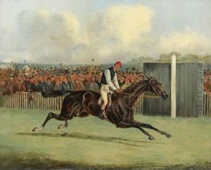 Lord Falmouth's Dutch Oven Winning The Doncaster St. Leger In 1882, Ridden By Fred Archer by Henry Thomas Alken