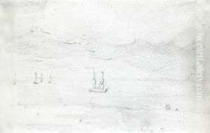 Coastal Scene With Boats by John Constable