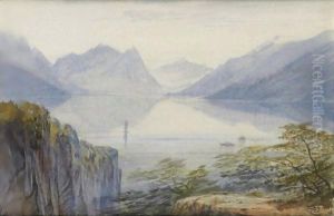 Lugano, Switzerland by Edward Lear